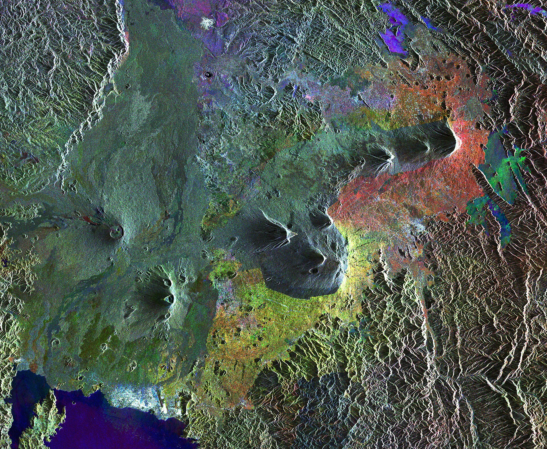 Mist over volcanic highlands